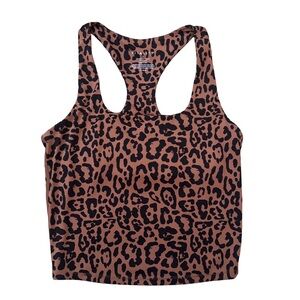 Vitality Women’s Pulse Core Tank King Cheetah Shelf Bra Racer Back Size Small